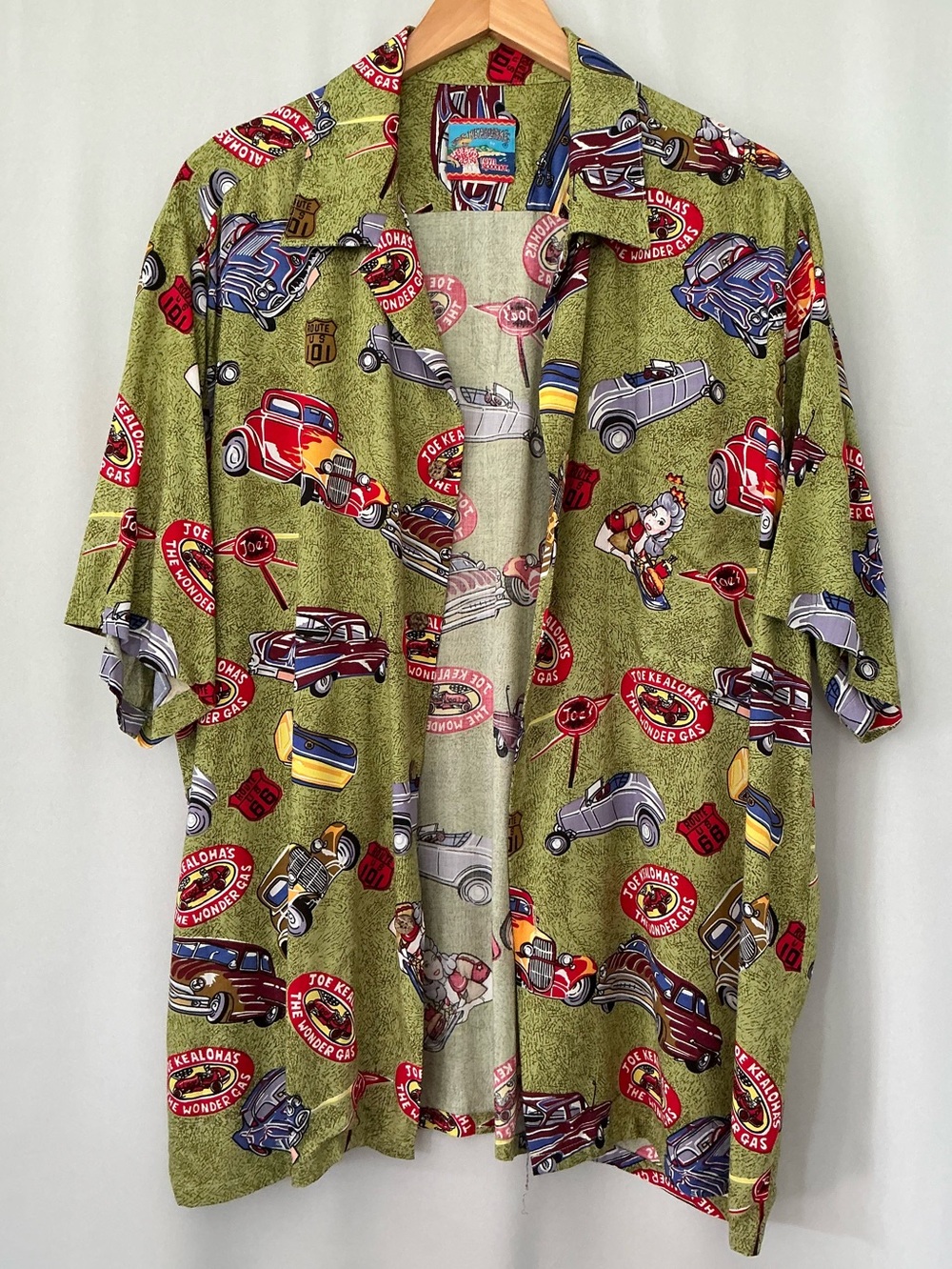 Reyn Spooner Joe Kealoha's The Wonder Gas Men's Hawaiian Shirt Size L